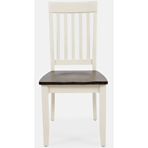 Decatur Lane Dining Chair in Brown & White (Set of 2)